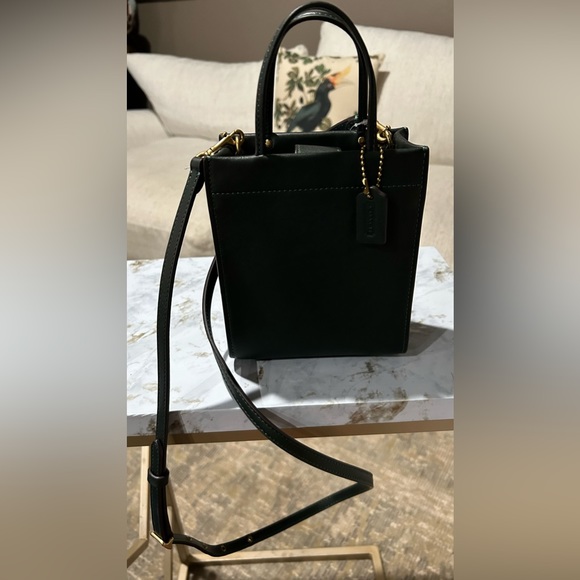 ♥️ Green Mini Coach Cashin Crossbody Bag Amazon Green - Picture 4 of 4